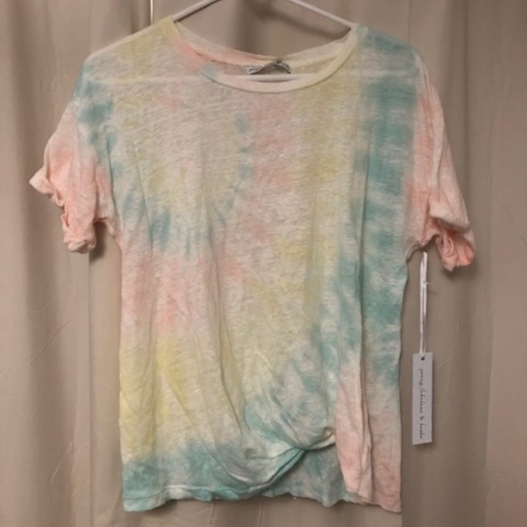 Young Fabulous & Broke Tops - NWT Young, Fabulous & Broke 100% Linen Tie-Dye Shirt Size XS